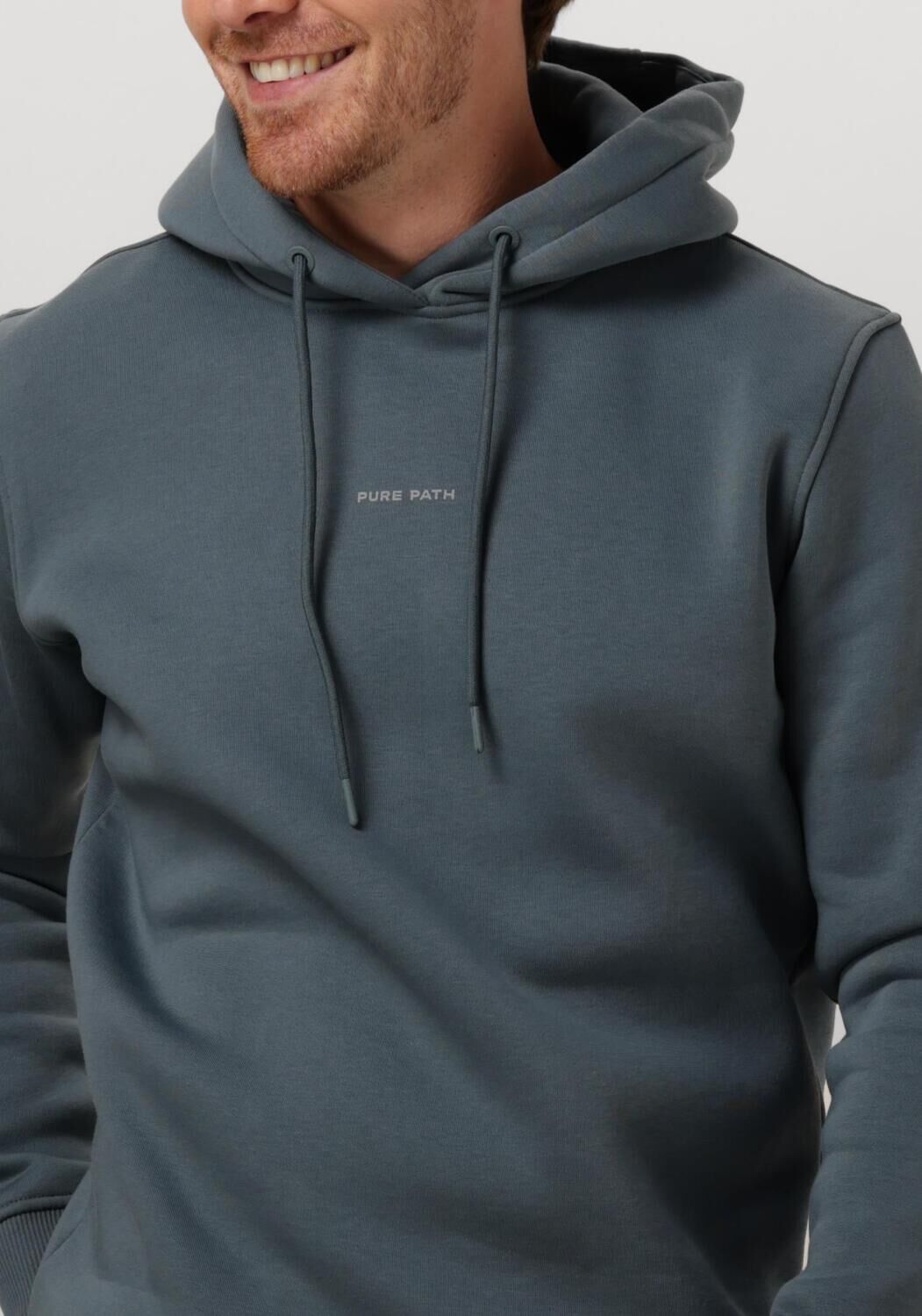 PURE PATH Heren Truien & Vesten Regular Fit Sweaters Hoodie301 Blauw