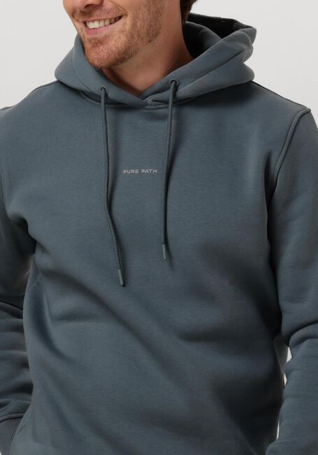 Blauwe PURE PATH Truien/vesten REGULAR FIT SWEATERS HOODIE301 - large