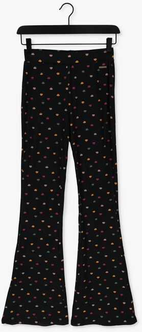 Zwarte COLOURFUL REBEL Flared broek LIPS PEACHED FLARE PANTS - large
