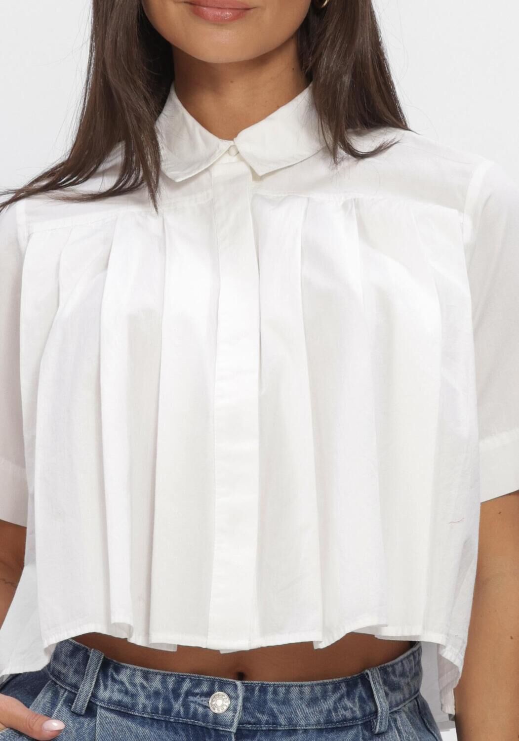 Witte Y.A.S. Blouses YASSKYMA SS SHORT SHIRT S. - large