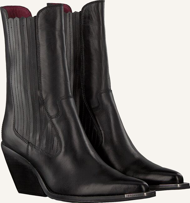 Zwarte BRONX Cowboylaarzen LOW-KOLE 34159 Zwarte BRONX Cowboylaarzen LOW-KOLE 34159 - large