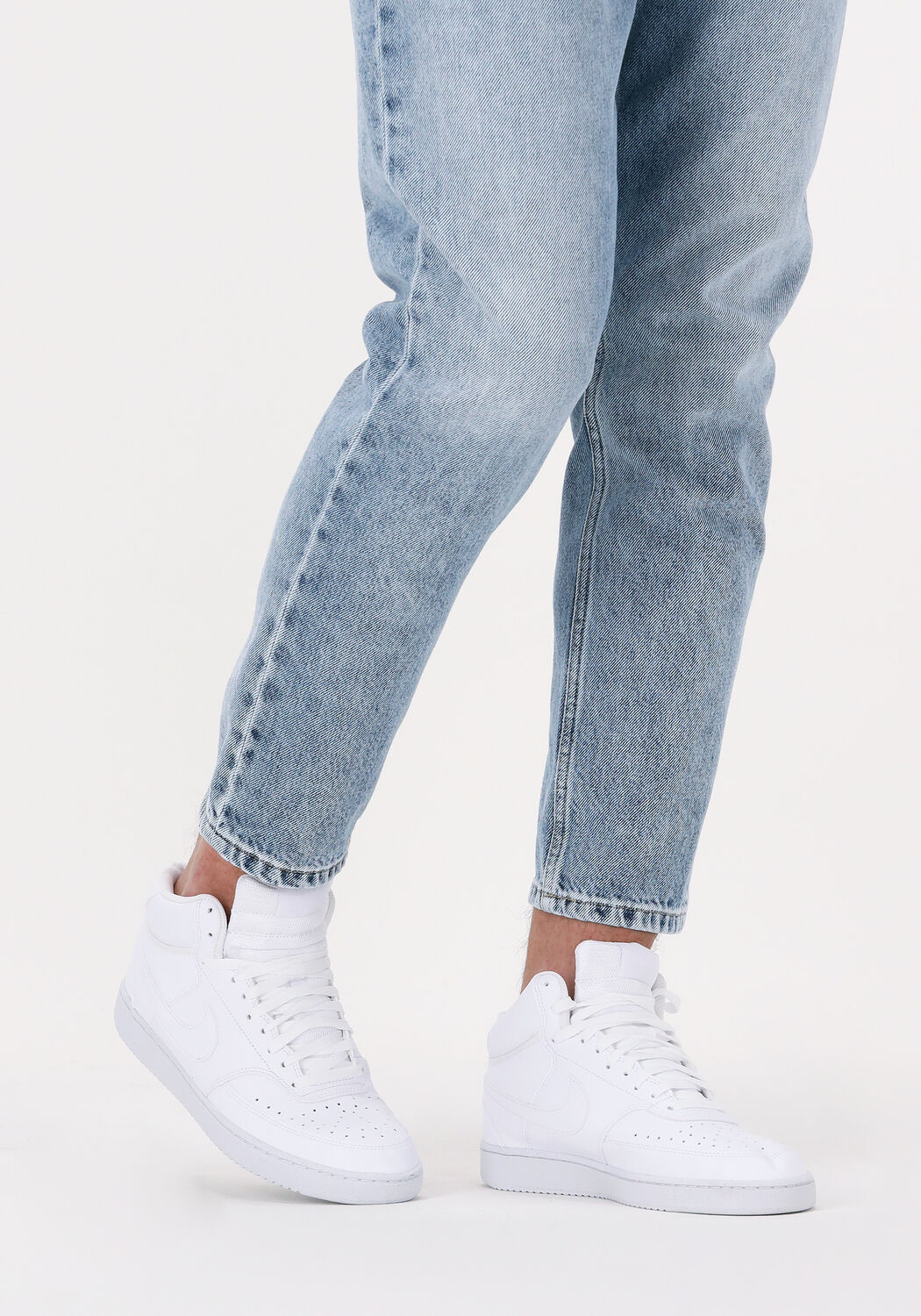 witte nike hoge sneaker court vision mid men