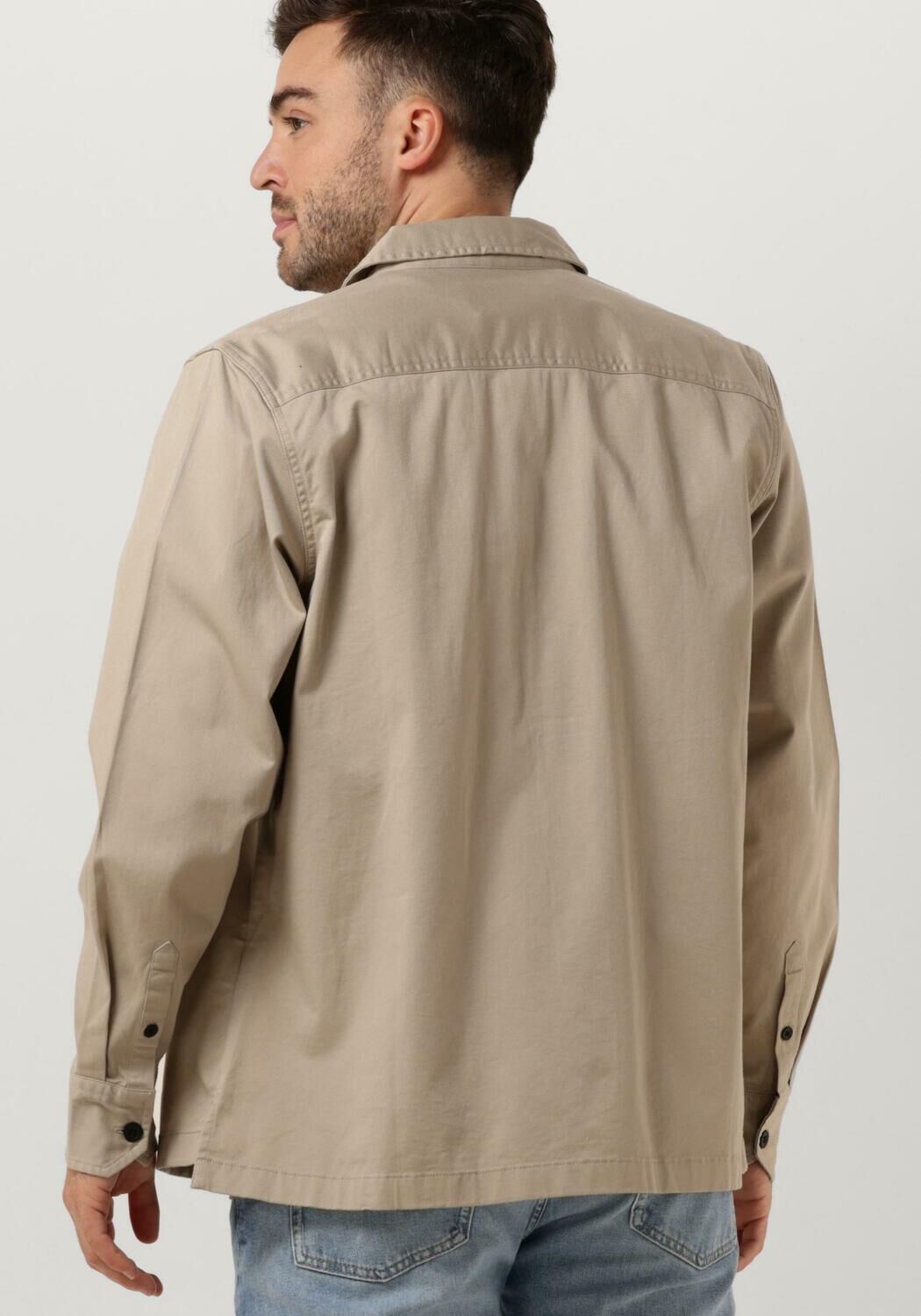 CALVIN KLEIN Heren Overhemden Utility Shirt Taupe