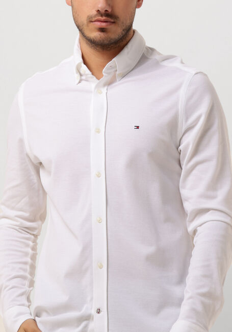 Witte TOMMY HILFIGER Klassiek overhemd 1985 KNITTED SF SHIRT - large