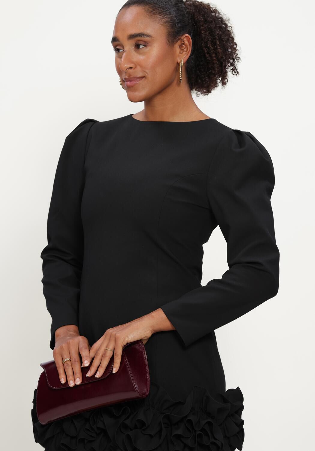 Zwarte NOTRE-V Mini jurk NV-ISORIA - large