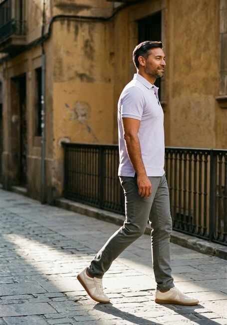 Lila CAST IRON Polo SLIM FIT FINE PIQUE ESSENTIAL - large