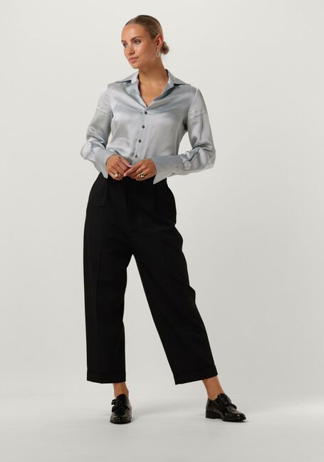 Grijze VANILIA Blouse SATIN SHIRT - large