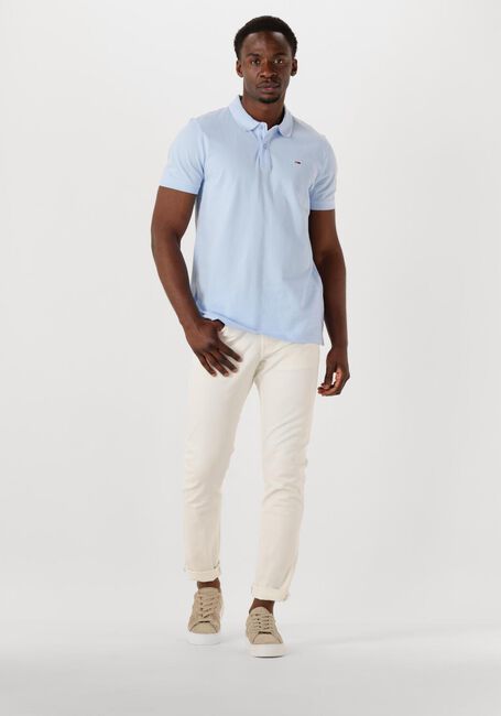 Lichtblauwe TOMMY JEANS Polo TJM SLIM PLANCKET POLO EXT - large