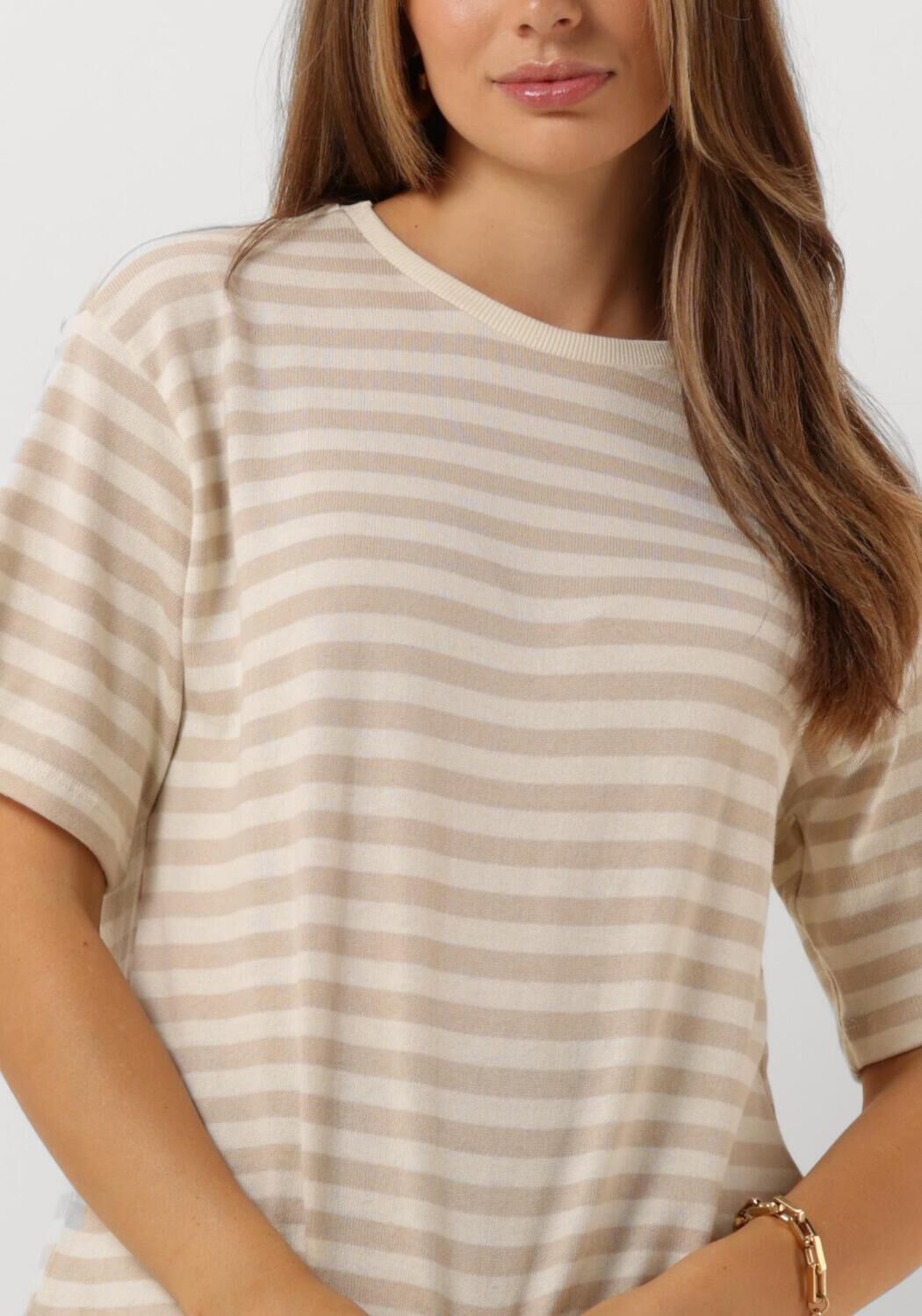 MSCH COPENHAGEN Dames Tops & T-shirts Mschbahara Ss Pullover Stp Creme