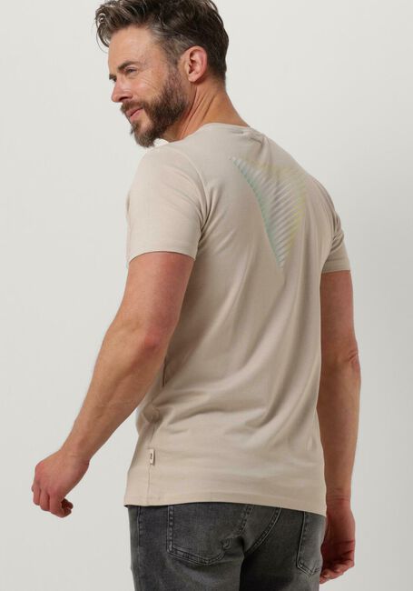 Zand PUREWHITE T-shirt TSHIRT WITH SMALL LOGO ON CHEST AND TRIANGLE GRADIENT PRINT AT BACK - large