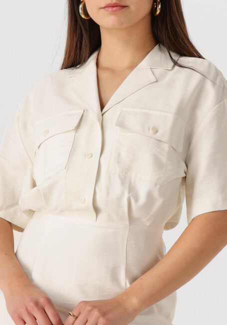 Ecru CALVIN KLEIN Mini jurk ECOVERO UTILITY SHIRT DRESS - large
