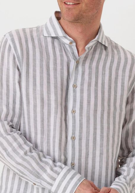 Witte PROFUOMO Klassiek overhemd SHIRT X-CUTAWAY LINEN - large