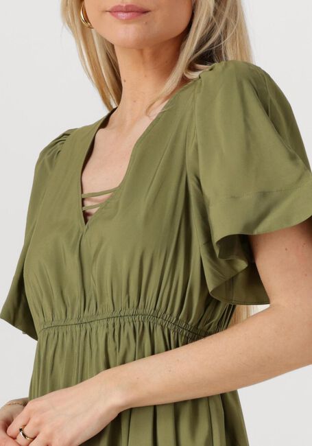 Groene OBJECT Midi jurk OBJCELINE 2/4 LO DRESS 138 - large