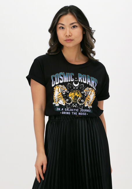 Zwarte COLOURFUL REBEL T-shirt COSMIC ROARS BOXY TEE - large