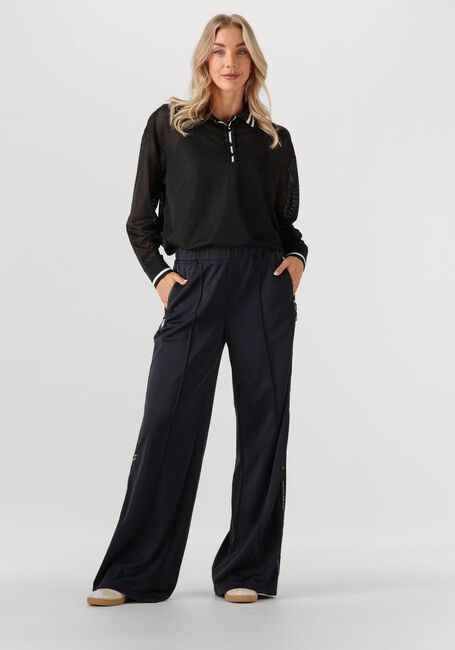 Donkerblauwe HAUTE L'AMITIÉ Wijde broek LOGO TAPE TRACK TALL PANT - large