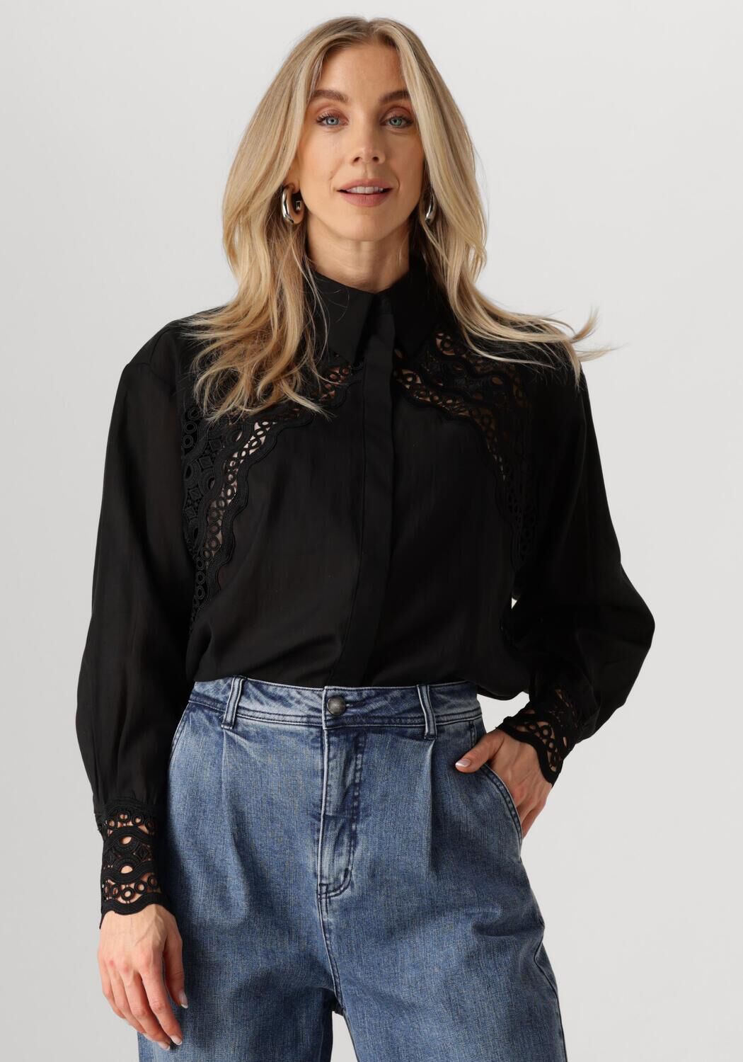 Copenhagen Muse Blouse Lange Mouw Shirt Black Dames