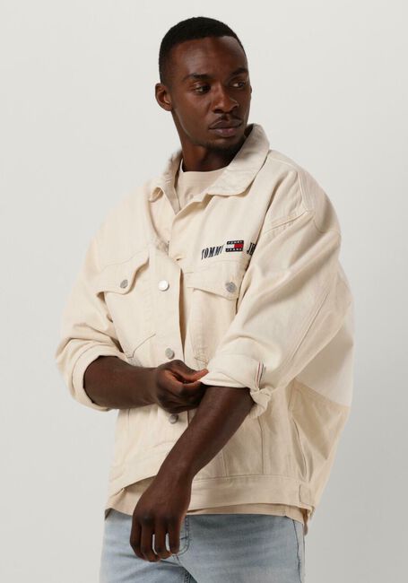 Beige TOMMY JEANS Spijkerjas AIDEN OVERSIZED DNM JAKT BG7095 - large