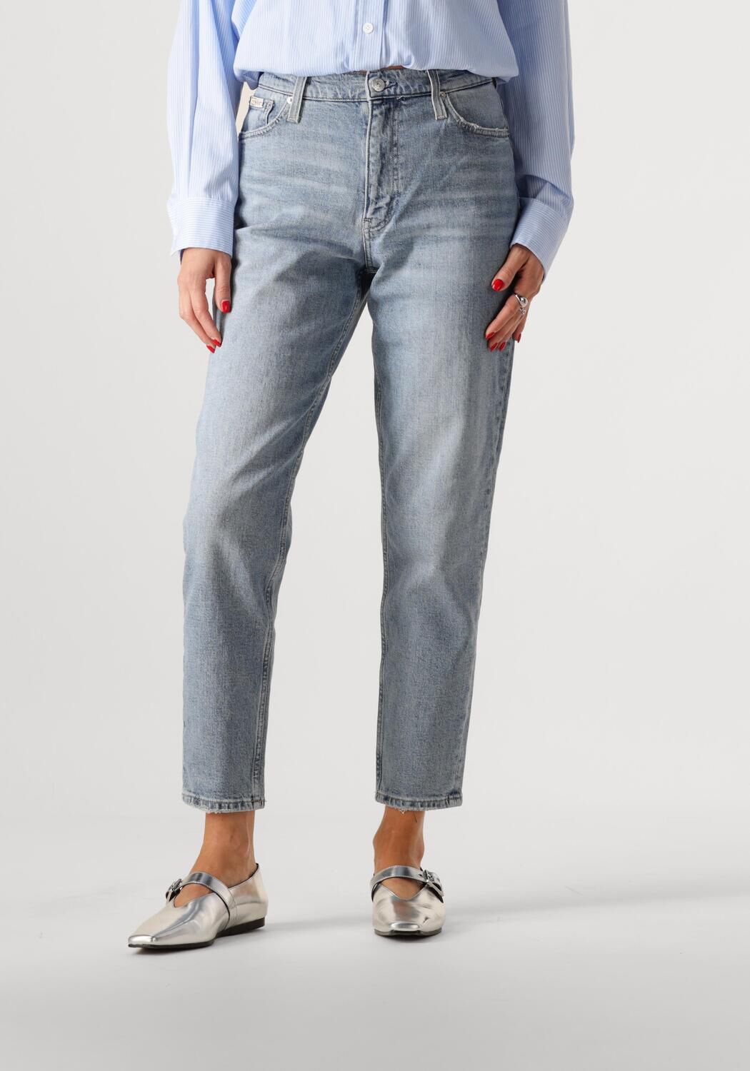 CALVIN KLEIN Dames Jeans Mom Jean Blauw