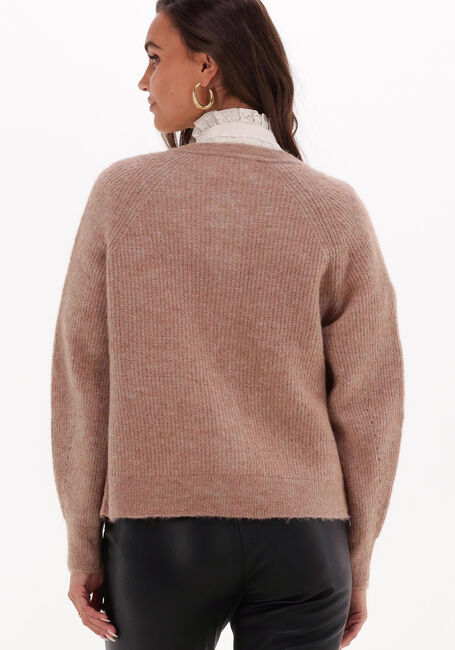 Camel SELECTED WOMEN Vest SLFLULU LS KNIT SHORT CARDIGAN - large