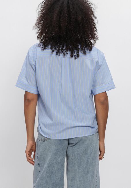 Blauwe CO'COUTURE Blouses SIMOCC STRIPE SS TIE SHIRT - large