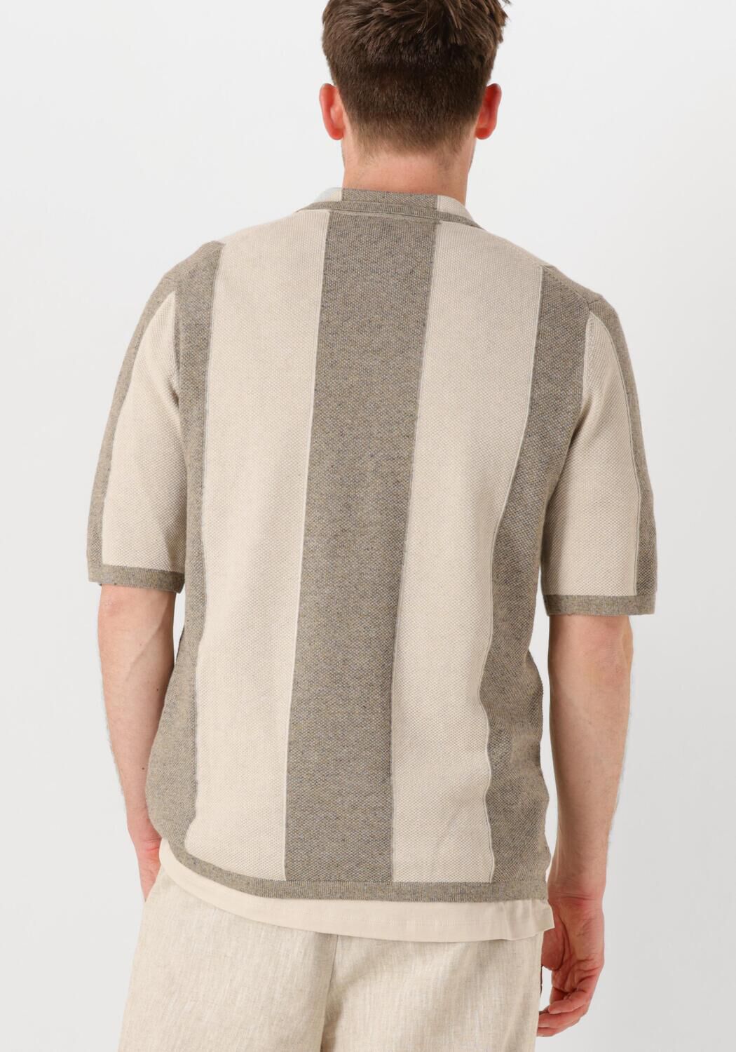 PROFUOMO Heren Polo's & T-shirts Polo Camp Button Th Beige