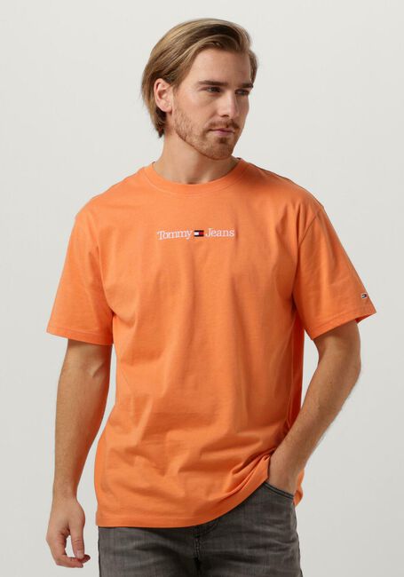 Oranje TOMMY JEANS T-shirt TJM CLASSIC LINEAR LOGO TEE - large