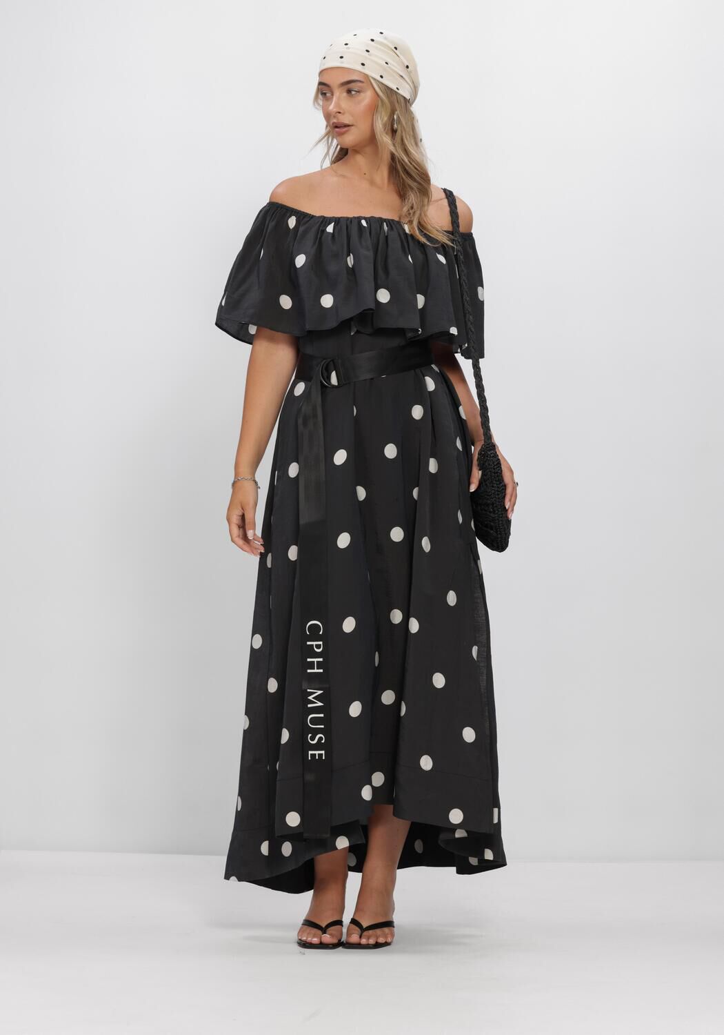 Zwarte COPENHAGEN MUSE Maxi jurk CMFIE-DRESS - large