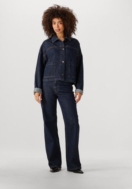 Donkerblauwe MY ESSENTIAL WARDROBE Straight leg jeans MWKARLI 139 HIGH WIDE DECO - large