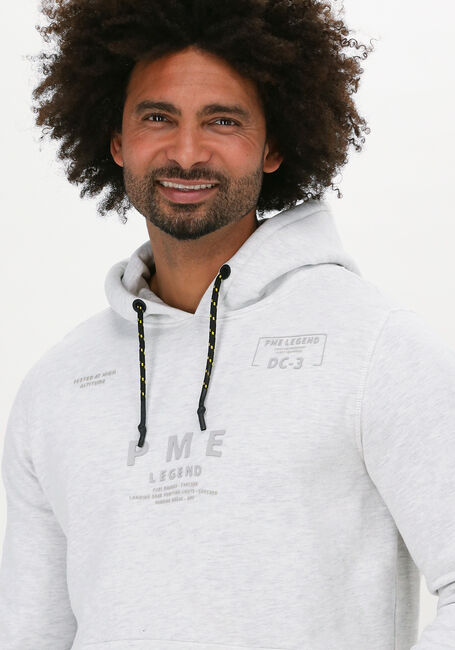 Lichtgrijze PME LEGEND Sweater HOODED BRUSHED SWEAT - large