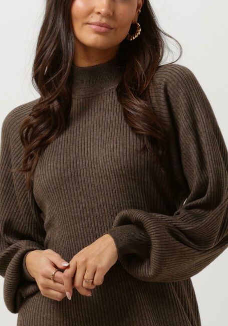 Bruine SELECTED FEMME Midi jurk SLFNAPPY LS KNIT DRESS B - large