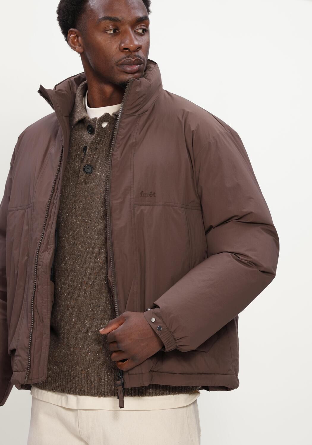FORÉT Forét Heren Jassen Polar Puffer Jacket Bruin
