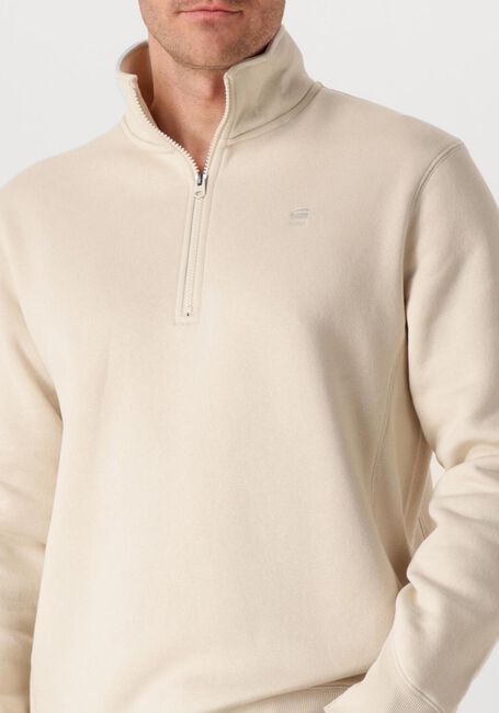 Creme G-STAR RAW Sweater PREMIUM CORE HALF ZIP R SW L\S - large