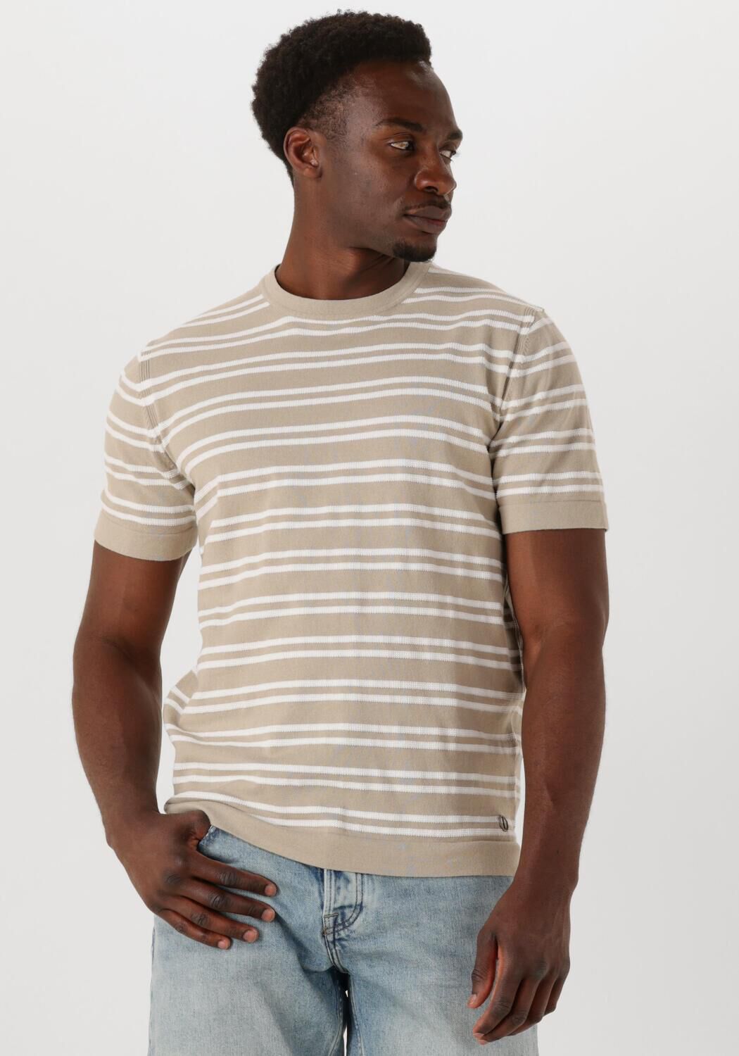 DSTREZZED Heren Polo's & T-shirts Nereo Tee Beige