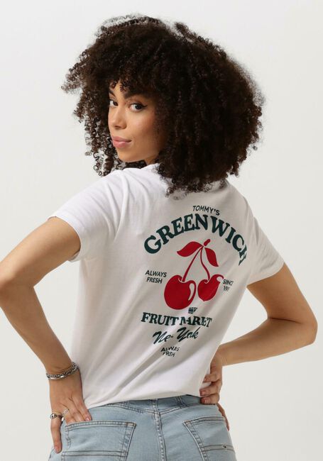 Witte TOMMY JEANS T-shirt TJW REG NOVELTY 2 TEE - large