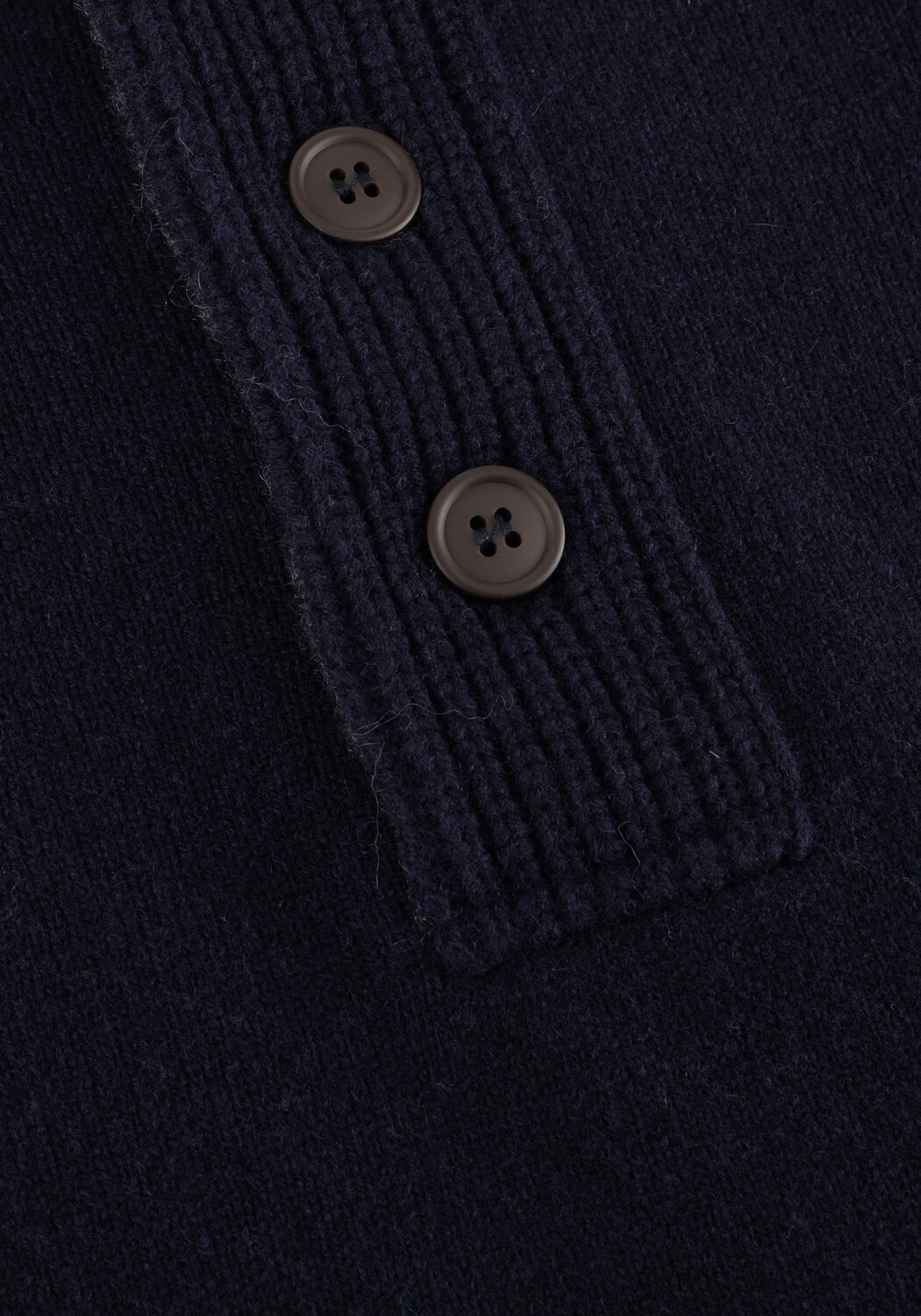 Donkerblauwe BARBOUR Trui ESSENTIAL PATCH HALF ZIP KNITTED JUMPER - large