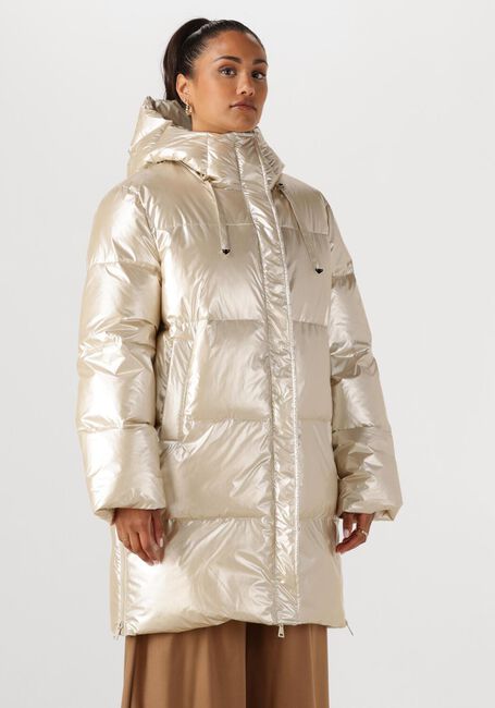 Gouden NUKUS Gewatteerde jas TESSIE COAT METALLIC - large