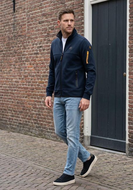 Blauwe PME LEGEND Jassen ZIP JACKET INTERLOCK - large