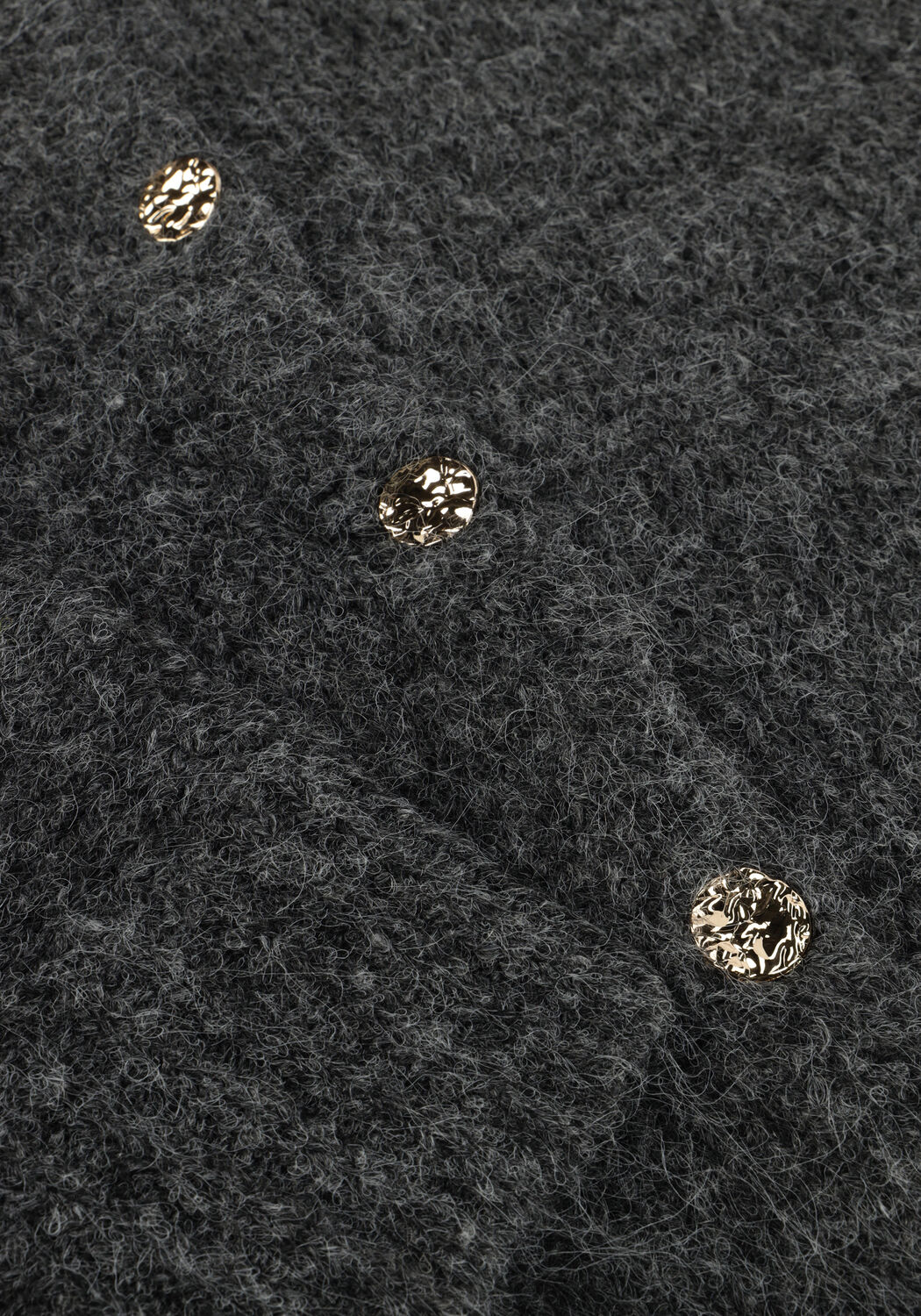 Donkergrijze NEO NOIR Vest TAURA FLUFFY KNIT CARDIGAN - large