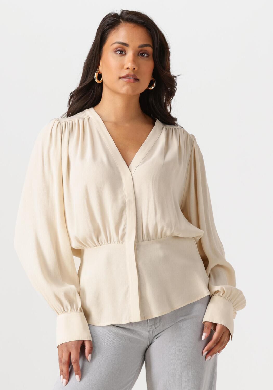 SECOND FEMALE Dames Blouses Elvas Shirt Beige