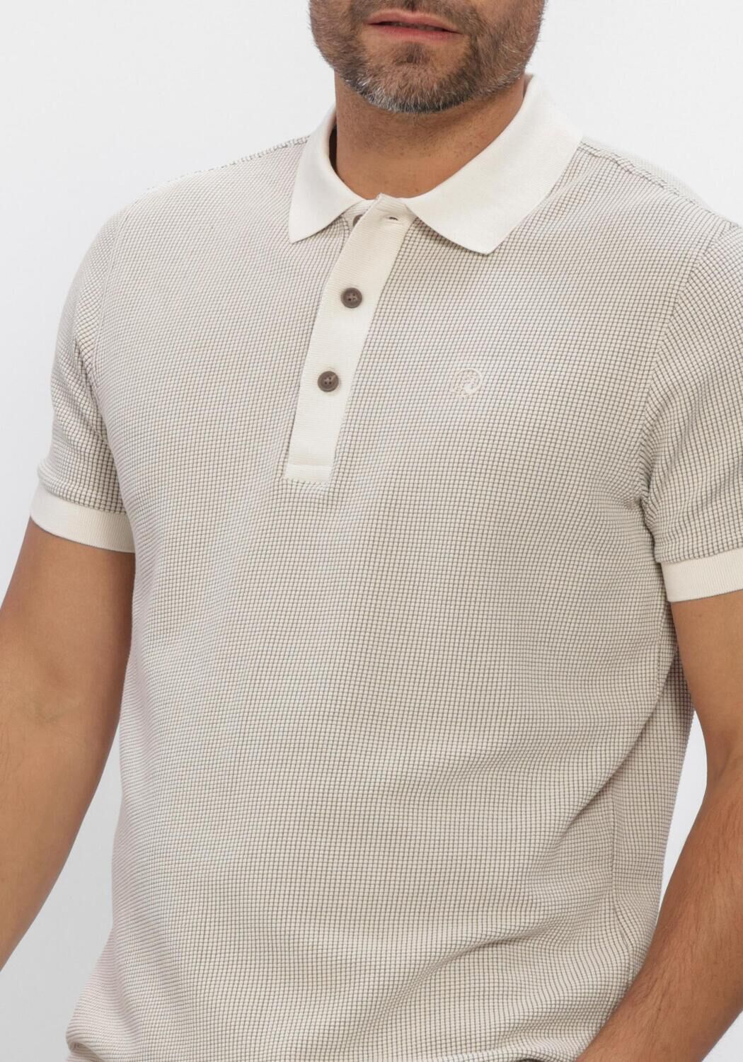 Beige CAST IRON Polo REGULAR FIT TWO TONE WAFFLE - large