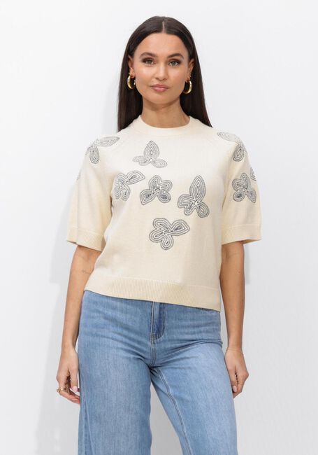 Creme OBJECT Trui OBJLANEY RUBIN SS PULLOVER - large