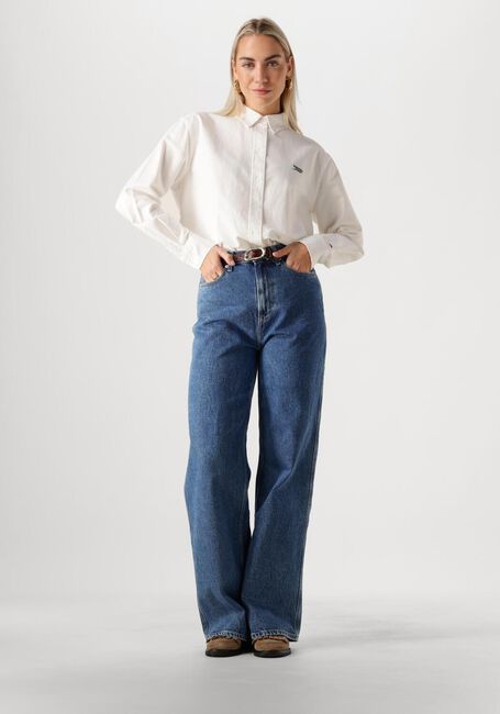 Ecru TOMMY JEANS Blouses TJW RLX SCRIPT OXFORD SHIRT - large