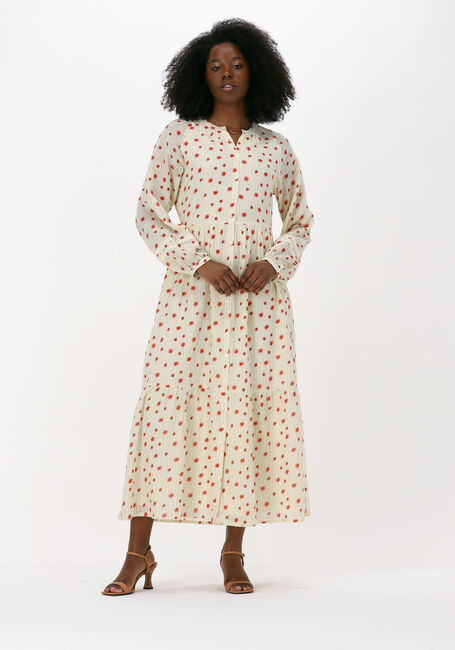 Creme POM AMSTERDAM Maxi jurk FLOWER POMS DRESS - large