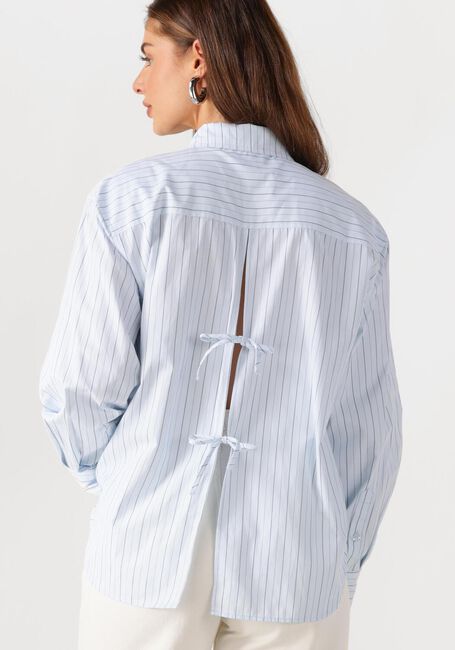Lichtblauwe MODSTRÖM Blouses MILLEMD STRIPE SHIRT - large