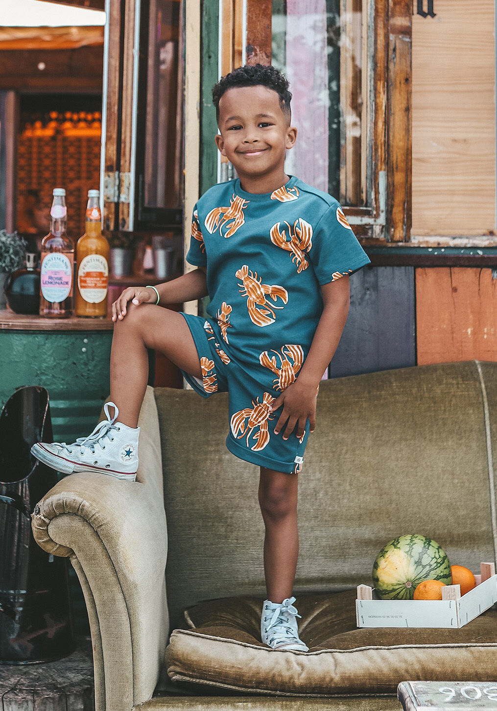 Donkerblauwe YOUR WISHES T-shirt LANGOSTA RELAXED TEE - large