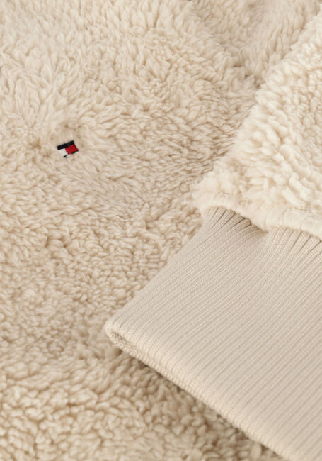 Beige TOMMY HILFIGER Sweater SHERPA FABRIC MIX HOODIE Beige TOMMY HILFIGER Sweater SHERPA FABRIC MIX HOODIE - large