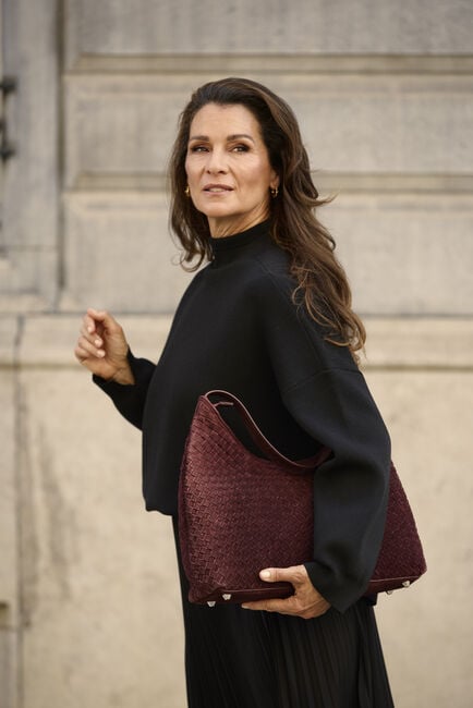 Bordeaux OMODA ATELIER Schoudertas OM-MADAME J. X QUINTY - large