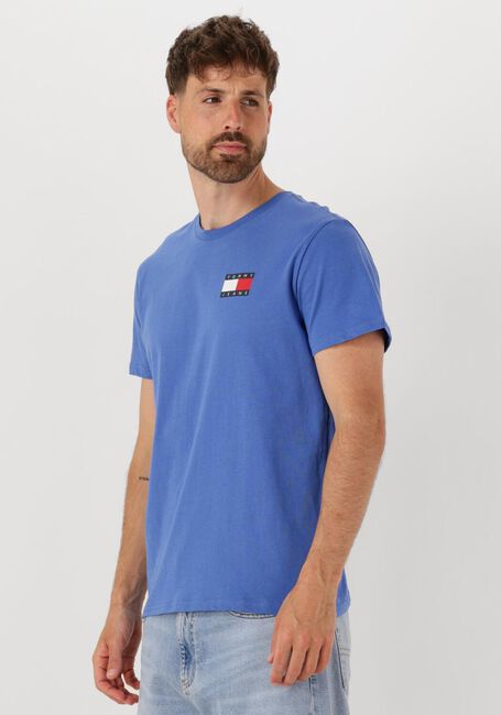 Blauwe TOMMY JEANS T-shirt TJM SLIM ESSENTIAL FLAG TEE EXT - large
