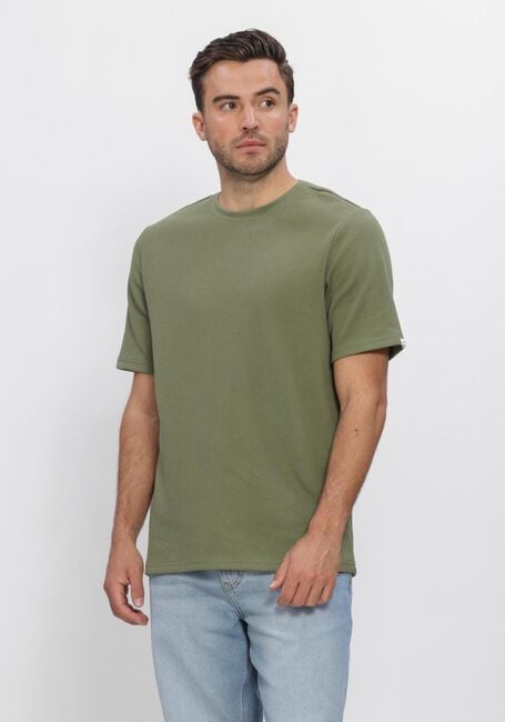 Groene ANERKJENDT T-shirt AKKIKI S/S WAFFLE TEE - large