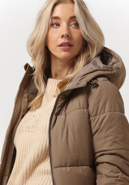 Portugees politicus vooroordeel Bruine OBJECT Gewatteerde jas HANNA L/S LONG JACKET | Omoda